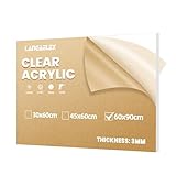 Langaelex Acrylglas Platte Transparent 3 mm, 60 x 90 cm Zuschnitt Acrylglas...