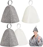 4 Stück Saunahut,Filzkappe,Saunakappe,Sauna Hut,Saunamütze,Saunahut Filz,Sauna...