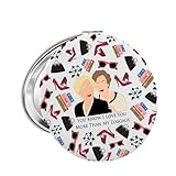 FAADBUK Clairee and Ousier Taschenspiegel aus Stahl mit Magnolien, Geschenk für Sie...