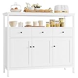 FirFurd Sideboard Küchenschrank mit 3 Schubladen 3 Türen, Küchenkommode, Buffetschrank...