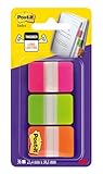 Post-it Haftstreifen Index Strong - 36 Haftstreifen 25,4 mm x 38,1 mm - Farben:...