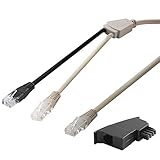 BestPlug DSL LAN Netzwerk Kabel Adapter Verteiler Splitter Weiche Kabel mit TAE-F Adapter,...