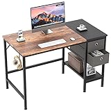 HOMIDEC Schreibtisch, Computertisch PC Tisch mit Schubladen und Kopfhörer Halter,...