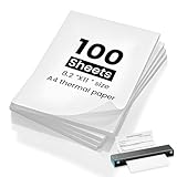 (100 Blatt) Thermopapier A4, kompatibel mit den meisten A4 Thermodruckern,...