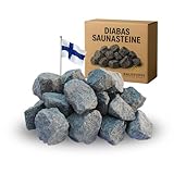 Doubleyou Geovlies & Baustoffe | Saunasteine Premium 10 kg | 80-120 mm DIABAS Groß | Für...