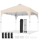 Yaheetech Faltpavillon 3x3m Pop Up Pavillon Gartenpavillon, Stabil Höhenverstellbar...