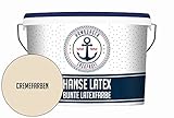 Latexfarbe MATT Cremefarben Hanse Latex abwischbare Wandfarbe - Deckenfarbe...