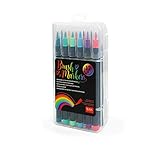 LEGAMI - 12er Set Filzstifte Mit Pinselspitze, Flexible Nylonfaserspitze, Für...