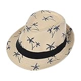 Jazz-Kappe, hawaiianische Fedora-Strohhüte for Männer und Frauen, Unisex, Trilby,...