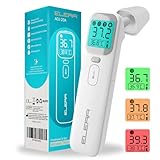 ELERA Fieberthermometer Ohr, Fieberthermometer Kontaktlos mit Vier Messmodi und...