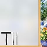 Windimiley Fensterfolie Blickdicht Sichtschutzfolie Fenster, Milchglasfolie...