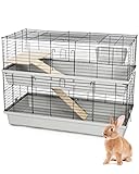 PETGARD Kleintier-Käfig Grenada 120-2-stöckiger Kaninchen-Stall - Meerschweinchen-Stall...
