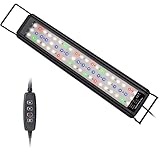 Aquarium LED Beleuchtung, Vollspektrum Aufsatzleuchte Aquarium Lampe mit Timer,...