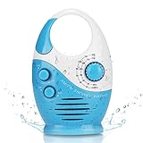 Wasserdichtes Duschradio, Tragbares AM-FM-Radio mit Hakendesign,...