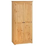 CARO-Möbel Kleiderschrank Cancun im Landhaus Stil, Garderobenschrank mit 2 Türen aus...
