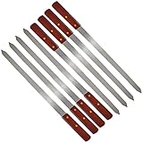 8 Stücke Flache Grillspieße Edelstahl, Adana Spieße, 60cm Fleischgabel Extra Lange...