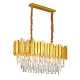 Modern Kronleuchter Kristall Leuchte,Luxus Hängeleuchte Kristall Lampe,Quadratischen...