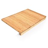 Relaxdays Schneidebrett aus Bambus H x B x T: ca. 5 x 56 x 38 cm Küchenbrett mit...
