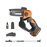 WORX Akku Mini Kettensäge 18V(MAX 20V) WG324E.1, PowerShare, 12 cm Führungsschiene,...