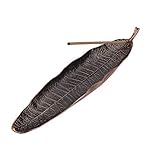Räucherstäbchenhalter Metall Blätter Ash Catcher 26cm Lange Räuchergefäß für...