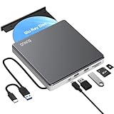 Externe Blu Ray CD DVD Laufwerk USB 3.0 Type C Externer CD/DVD Blu-ray Brenner...