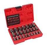 FENGJISUN Steckschlüssel-Satz 25-teiliges Mechaniker-Werkzeugset, Innensechskant-Bit-Set...