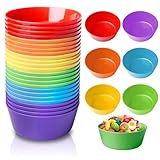BORDEAG Kunststoff Müslischalen,24 Stück 6 Farben 370 Ml Wiederverwendbare...