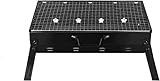 Gasgrill Klappbarer tragbarer Grill Holzkohlegrill Edelstahl Kleine...