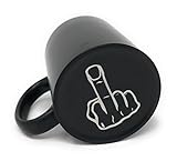 Laser Tattoo - Sag es ohne Worte - Die Kaffeetasse mit dem Mittelfinger auf der Unterseite...