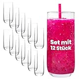 KONZEPT Gläser Set 12 teilig, Wassergläser 300 ml, Gläser für Wasser...