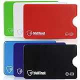 WallTrust RFID/NFC Schutzhülle für Kreditkarten und Bankkarten aus Plastik - Optimaler...