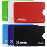 WallTrust RFID NFC Blocker Hartplastik Schutzhülle - 7 Stück - Kartenschutzhülle für...