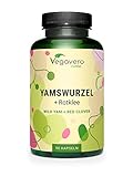 Wild Yam + Rotklee | 1200 mg Yamswurzel Extrakt (20:1) - Höchste Dosierung | 240mg...