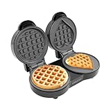 Elektrischer Waffeleisen Maker Doppel Waffeleisen,Zwei Waffeln gleichzeitig,Herzwaffeln...