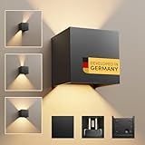 Scandinavian home LED Wandleuchte Aussen & Innen I Helligkeit einstellbar I IP65...