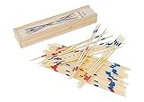 HENBRANDT Mikado Stäbchen, Holzkiste mit 41-Teilig, 19cm Pickup Sticks Familienspiele...