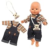 Miunana Kleidung Bekleidung Outfits für Baby Puppen, Puppenkleidung 35-43 cm,...