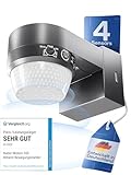 HUBER Motion 100 Infrarot Bewegungsmelder 360° mit 4 Sensoren und Fresnel-Linse...