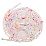 Milisten Bunte Schnürsenkel mit Weichen Pompons Flache Elastische Schnürbänder mit...