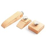 RMISODO 3 Stück Holz-Schleifpapierblock, quadratisch, abgeschrägt, Keil-Schleifblock,...