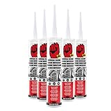 BigDean by Beorol 5x Universal Silikon transparent - Premium Bausilikon Dichtmasse...