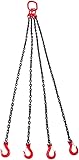LANNADD 4 Strang Kettengehänge, 1.5m Anschlagketten 8mm Krankette 5t...