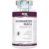 Maca Kapseln 4800mg je Tagesdosis - 200 Maca hochdosiert mit L-Arginin,...