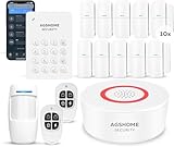 AGSHOME Alarmanlage, kabellos, 15 Stück, WLAN, Sicherheit, Einbrecher System...