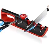 Messerschärfer, 4-in-1 Manuelle Messerschleifer mit Scherenschleifer - 6 Stufen...