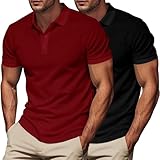 Herren Casual Fashion 2PC Einfarbig Kragen Daunen Kurzarmhemd Armbanduhr Herren Stabil...