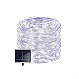 LVYXON Solar-Lichterkette für den Außenbereich, 12 m, 100 LEDs, wasserdicht,...