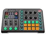 ZAYRAY M6 Live Soundkarte Soundboard Sound-Effekt Board Mixer für Live-Übertragung, K,...
