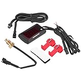 Akozon Motorrad-Thermometer Universelles digitales Thermometer...
