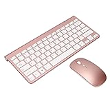 Tastatur-Maus-Set, 2,4 G, Kabellos, 78 Tasten, USB, Dünne, Geätzte Tastenkappen,...